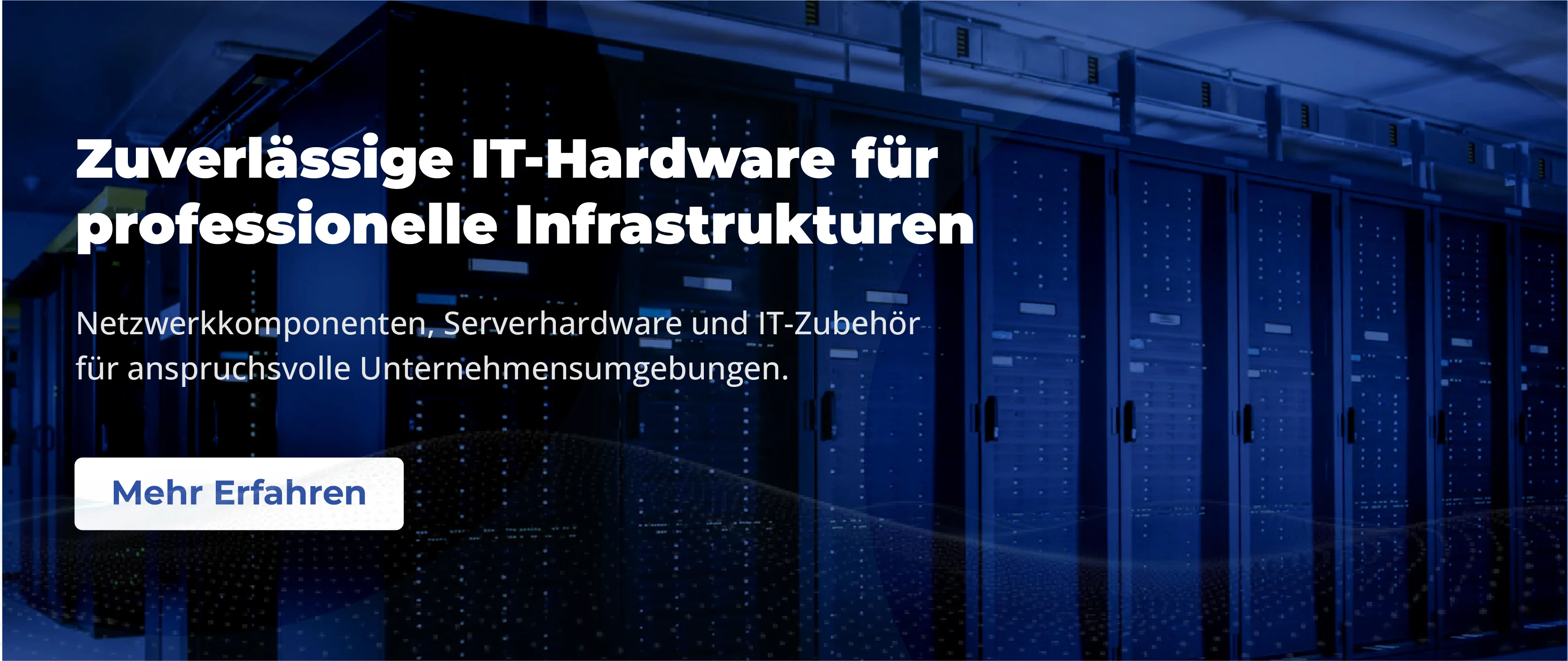 Server-Racks in einem Rechenzentrum für professionelle IT-Infrastruktur