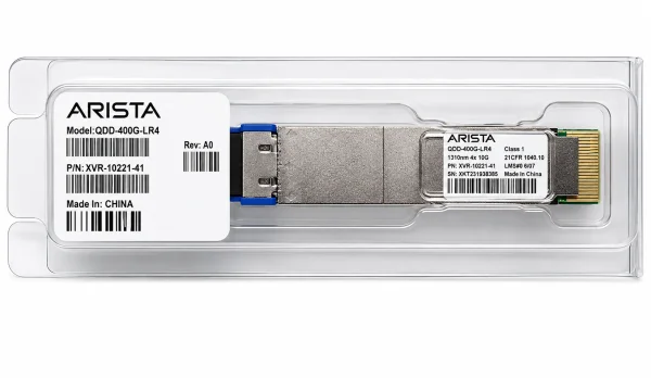 Arista QDD-400G-LR4 400G QSFP-DD 400GBASE-LR4-Transceiver – Singlemode-Glasfaser (SMF), LC (Duplex), bis zu 10 km