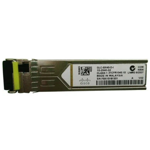 Cisco GLC-BX40-DA-I 1000BASE-BX40-D SFP 40 km LC Simplex SMF Transceiver
