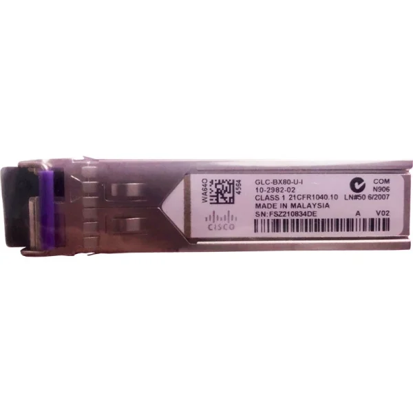 Cisco GLC-BX80-U-I 1000BASE-BX80-U SFP Transceiver, Singlemode 80 km