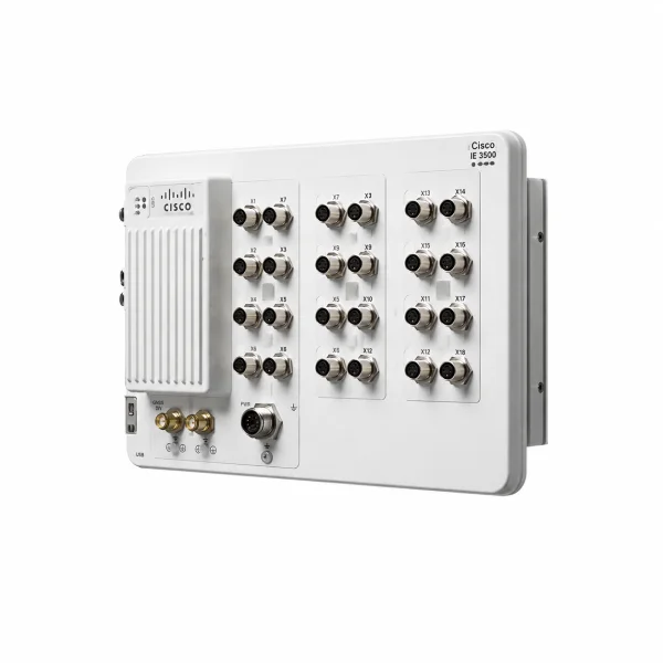 Cisco IE-3400H-24T-E Industrial-Ethernet-IE3400H lüfterloser IP67 Layer-3-Industrie-Switch (Cisco IOS XE, M12) – 24× GE-M12
