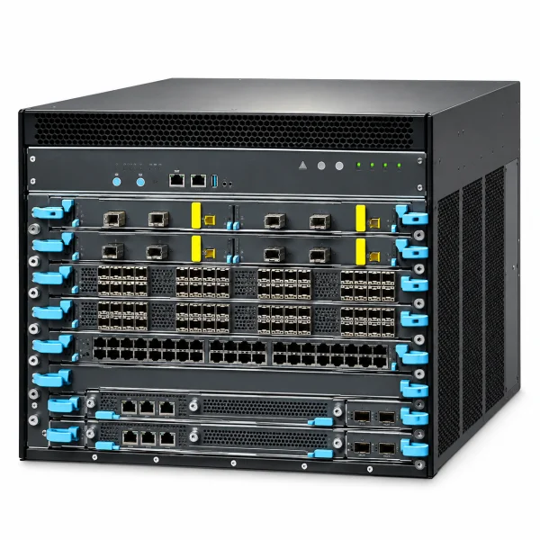 Juniper EX9208 Managed Switch (L3) – Modulares Chassis, 8 Steckplätze (6 Linecard-Slots); Linecards separat, 19-Zoll-Rackmontage (8 HE, modulares Chassis)