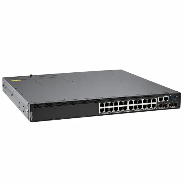 Dell N2224X-ON Managed Switch (L3) – 24× 1G/2,5G RJ45 (Multigigabit) + 4× 25G SFP28 + 2× 40G QSFP+, 19-Zoll-Rackmontage (1 HE)
