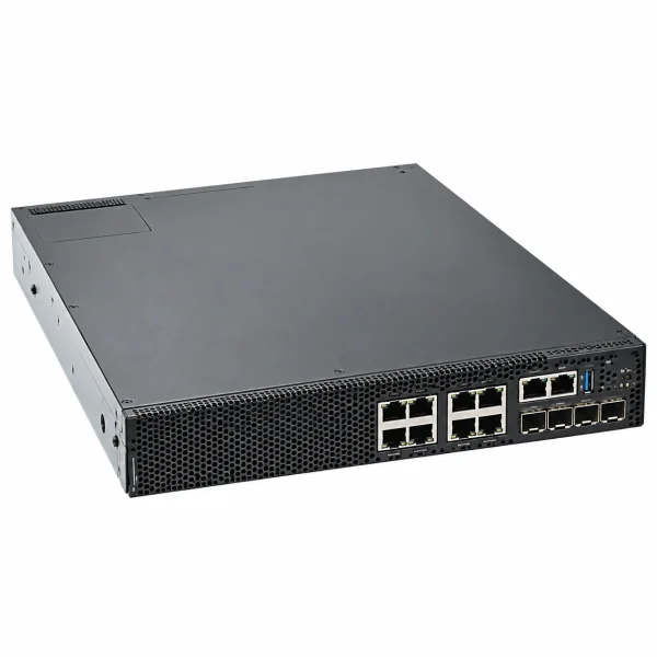 Dell N3208PX-ON Managed Switch (L3) – 4× 1G/2,5G/5G/10G RJ45 (bt PoE) + 4× 1G RJ45 (bt PoE) + 2× 10G SFP+, 19-Zoll-Rackmontage (1 HE)