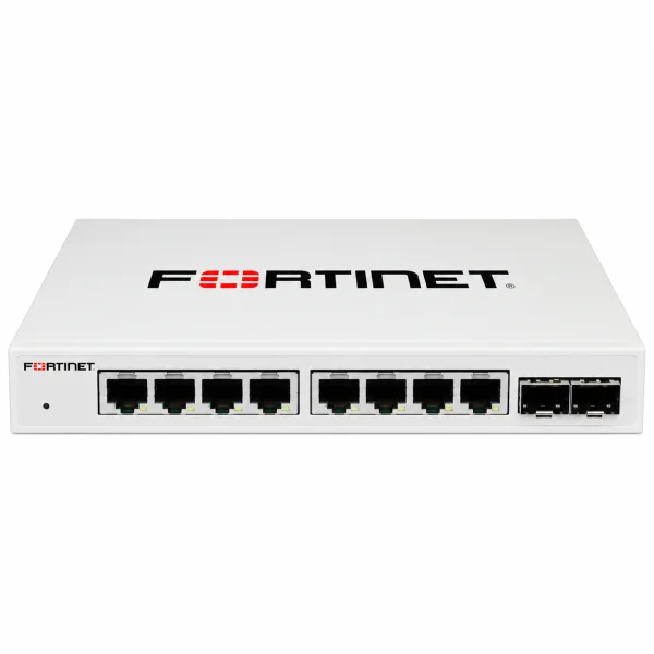 Fortinet FSR-108F Managed Switch (L2) – 6× 1G-RJ45 + 2× 1G-SFP, Industrie-Gehäuse (DIN-Rail-Montage)
