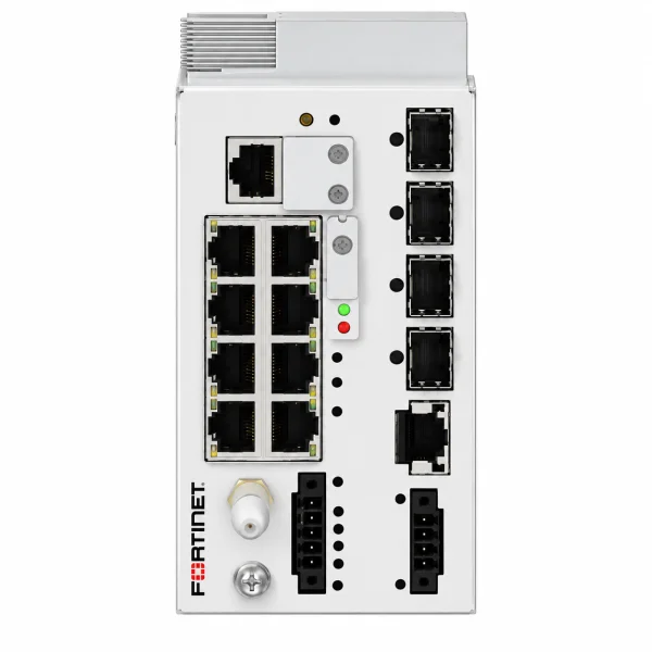 Fortinet FSR-112F-POE Managed Switch (L2) – 8× 1G-RJ45 (PoE++) + 4× 1G-SFP, Industrie-Gehäuse (DIN-Rail-Montage)