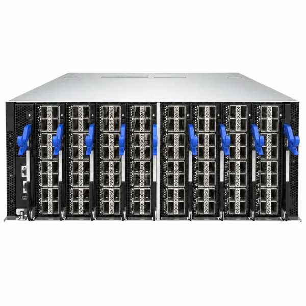 NVIDIA MSN4800-WS4R Managed Switch (L3) – modular: bis zu 8× Linecard à 16× QSFP28 (100GbE), ergibt bis zu 128× 100/50/25/10/1GbE, 19-Zoll-Rackmontage (4 HE, modulares Chassis)